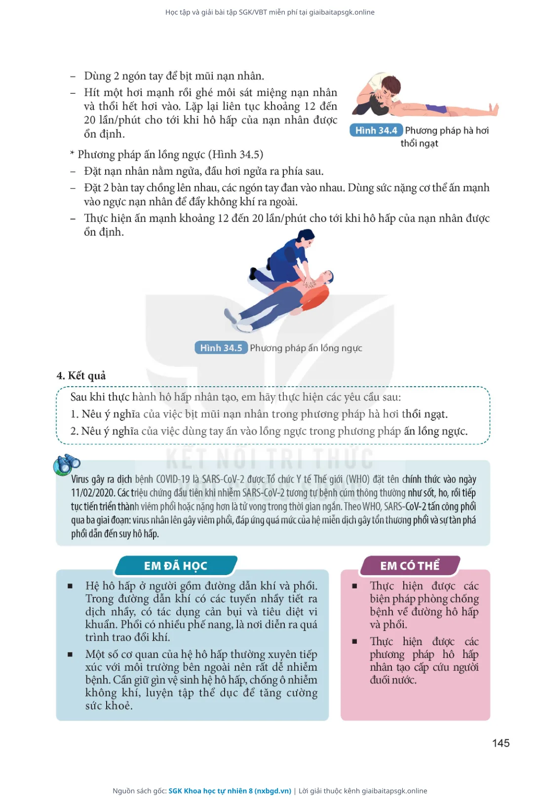 Trang 146 sách giáo khoa SGK Khoa học tự nhiên 8 thu nhỏ