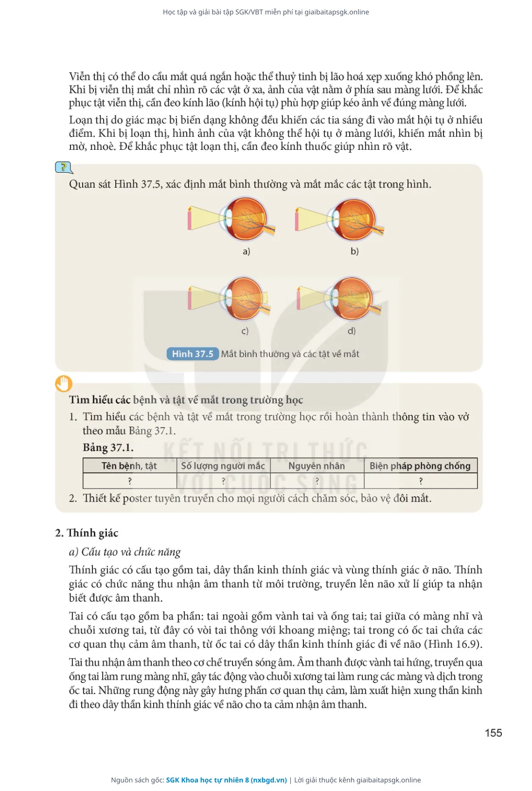Trang 156 sách giáo khoa SGK Khoa học tự nhiên 8 thu nhỏ