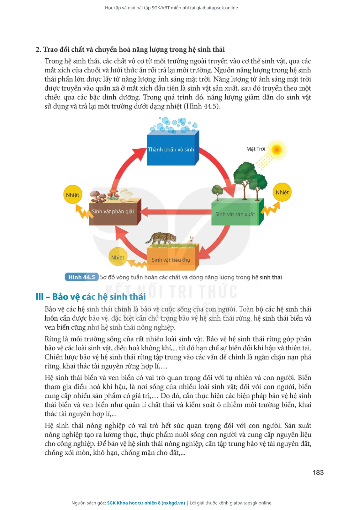 Trang 184 sách giáo khoa SGK Khoa học tự nhiên 8 thu nhỏ