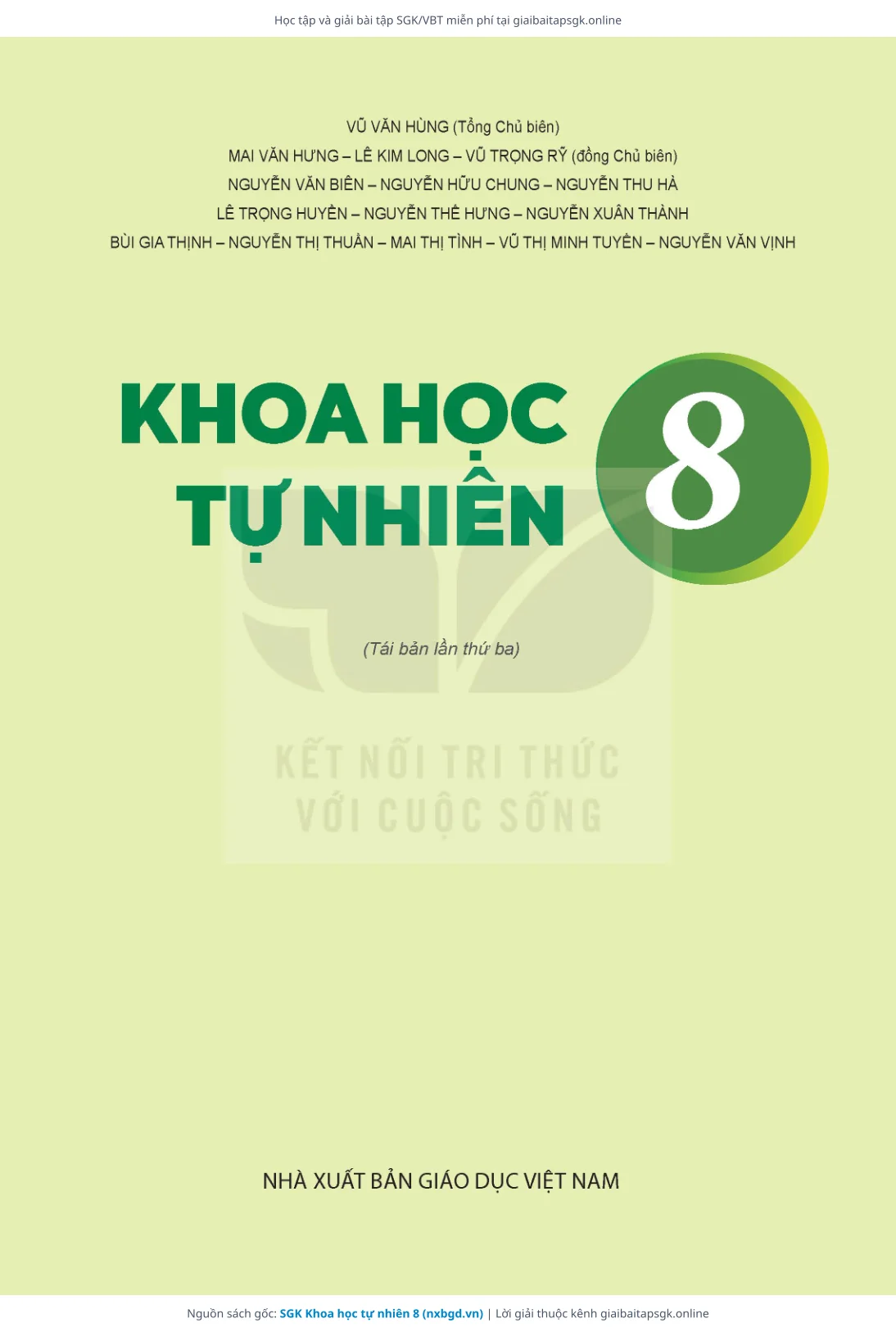 Trang 2 sách giáo khoa SGK Khoa học tự nhiên 8 thu nhỏ