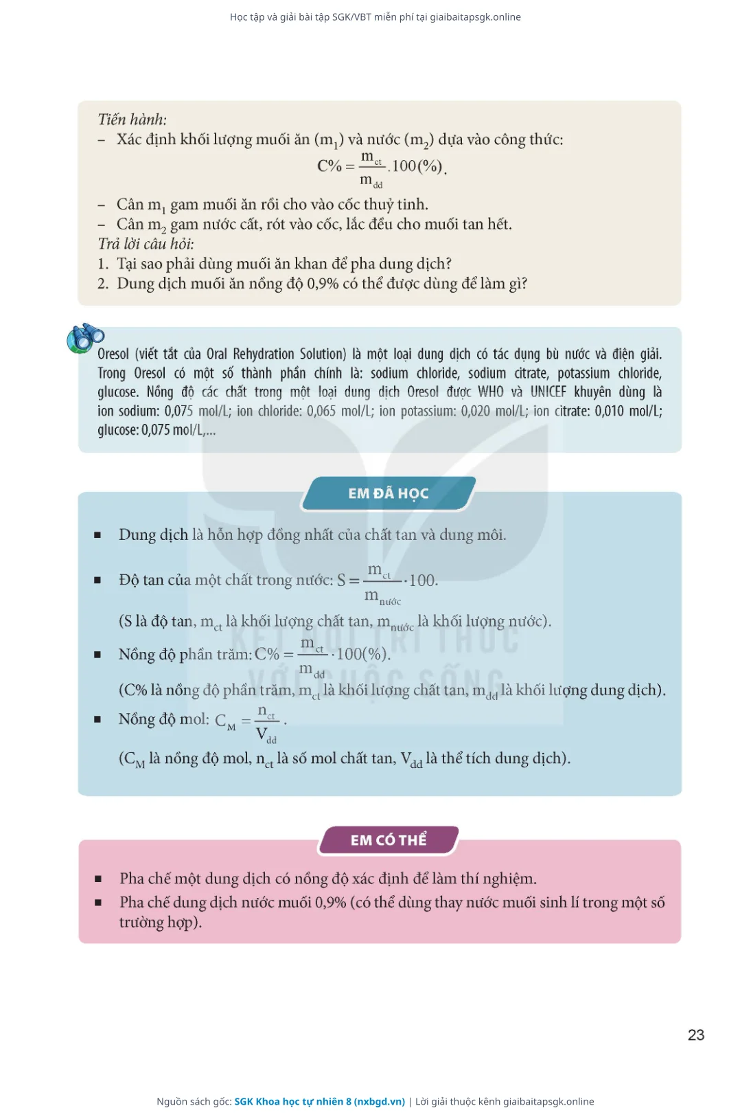 Trang 24 sách giáo khoa SGK Khoa học tự nhiên 8 thu nhỏ