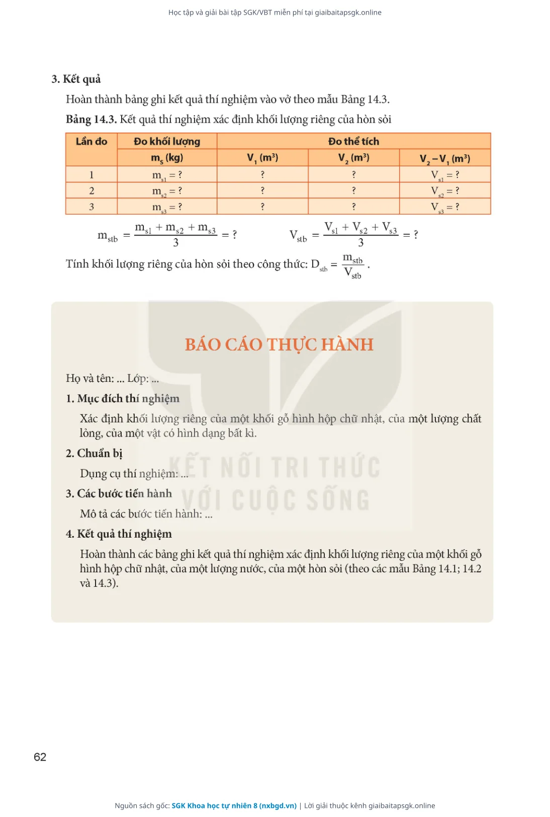 Trang 63 sách giáo khoa SGK Khoa học tự nhiên 8 thu nhỏ