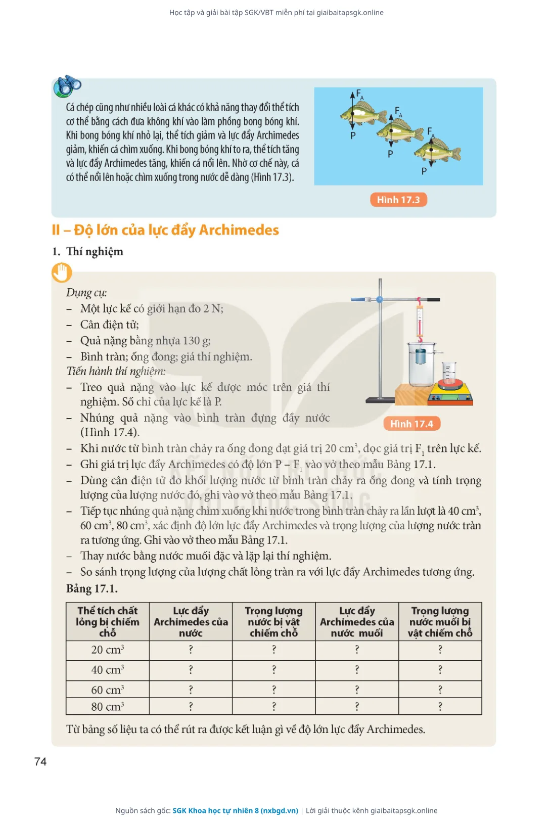 Trang 75 sách giáo khoa SGK Khoa học tự nhiên 8 thu nhỏ