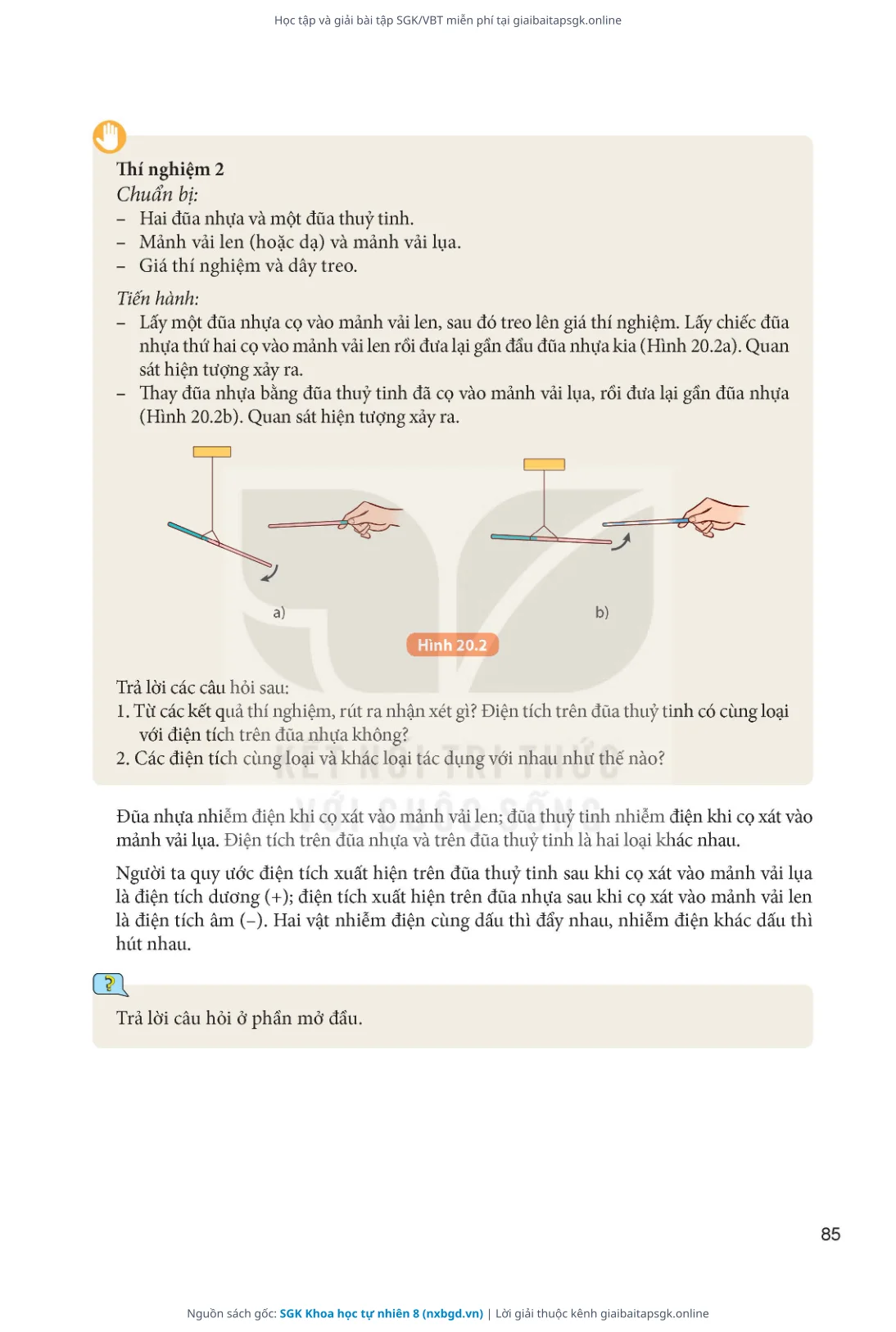 Trang 86 sách giáo khoa SGK Khoa học tự nhiên 8 thu nhỏ