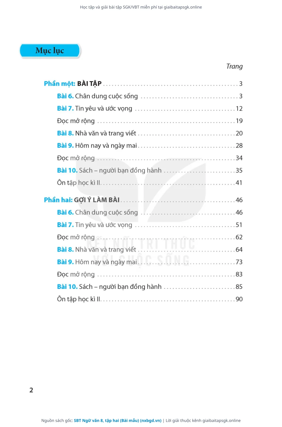 Trang 3 sách giáo khoa SBT Ngữ văn 8, tập hai (Bài mẫu) thu nhỏ