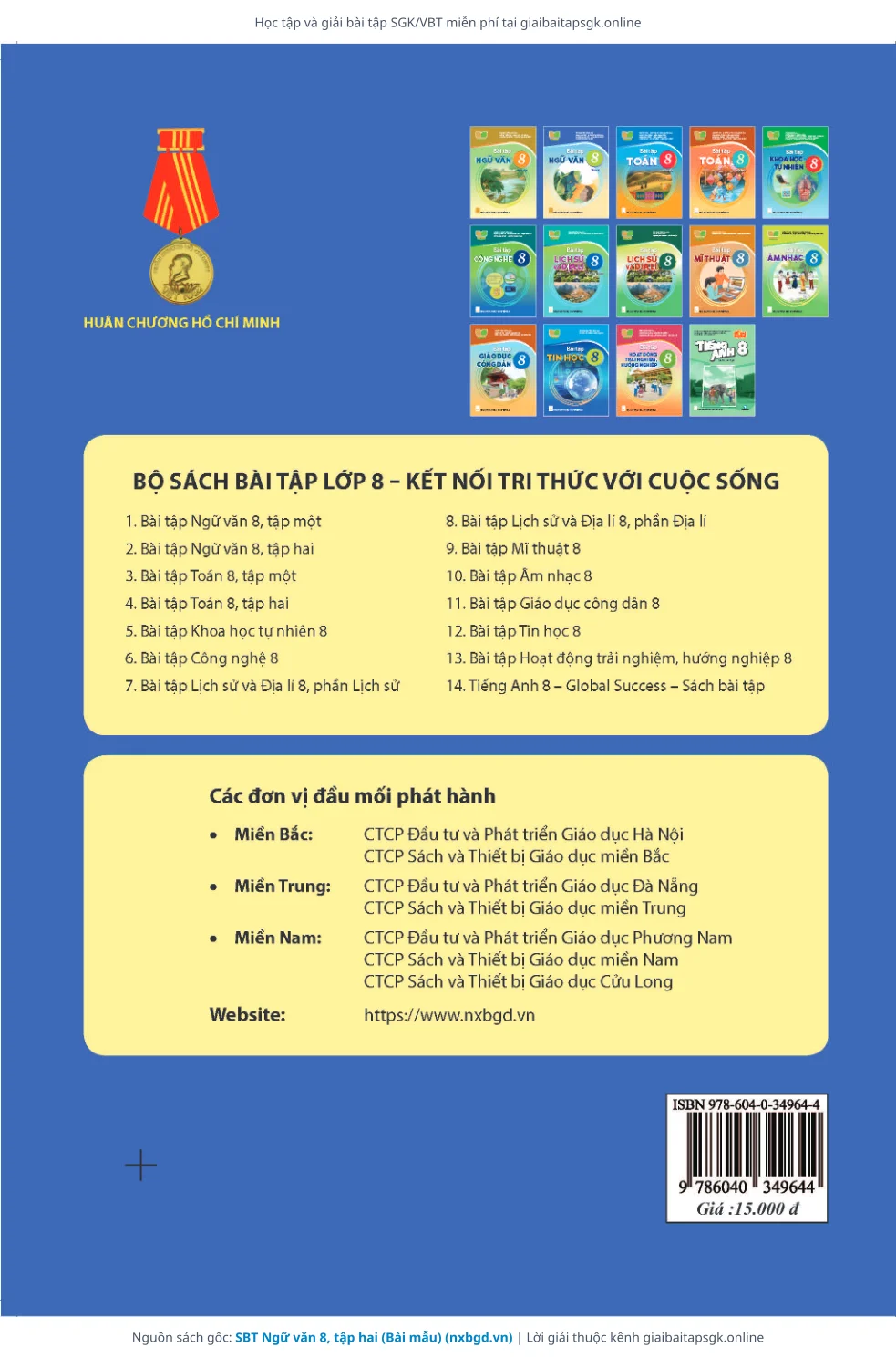 Trang 8 sách giáo khoa SBT Ngữ văn 8, tập hai (Bài mẫu) thu nhỏ