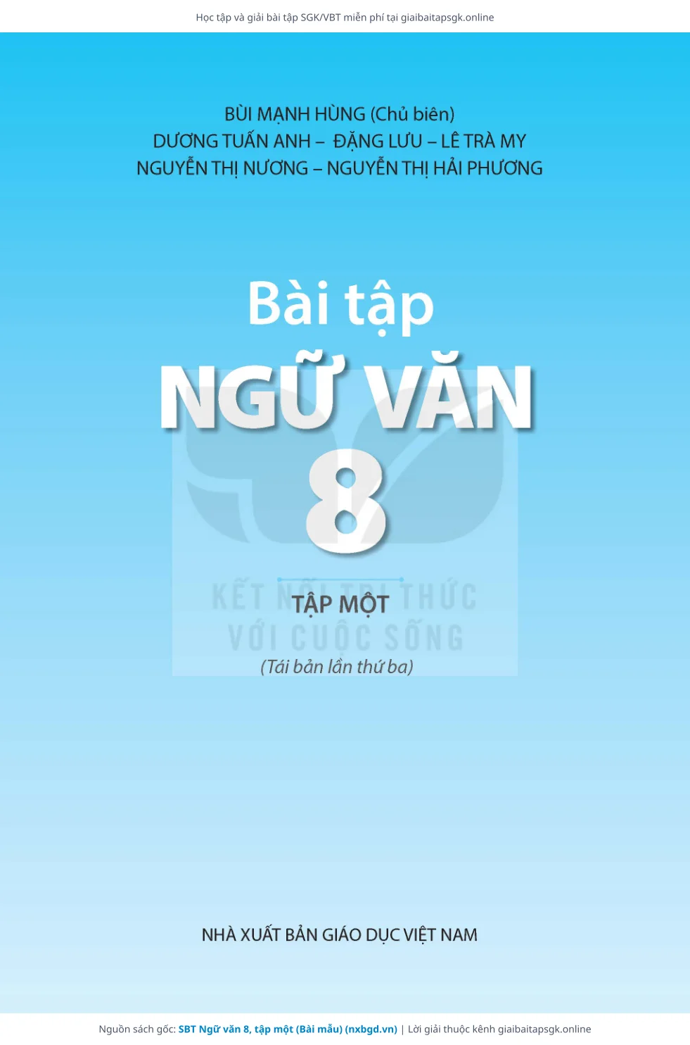 Trang 2 sách giáo khoa SBT Ngữ văn 8, tập một (Bài mẫu) thu nhỏ