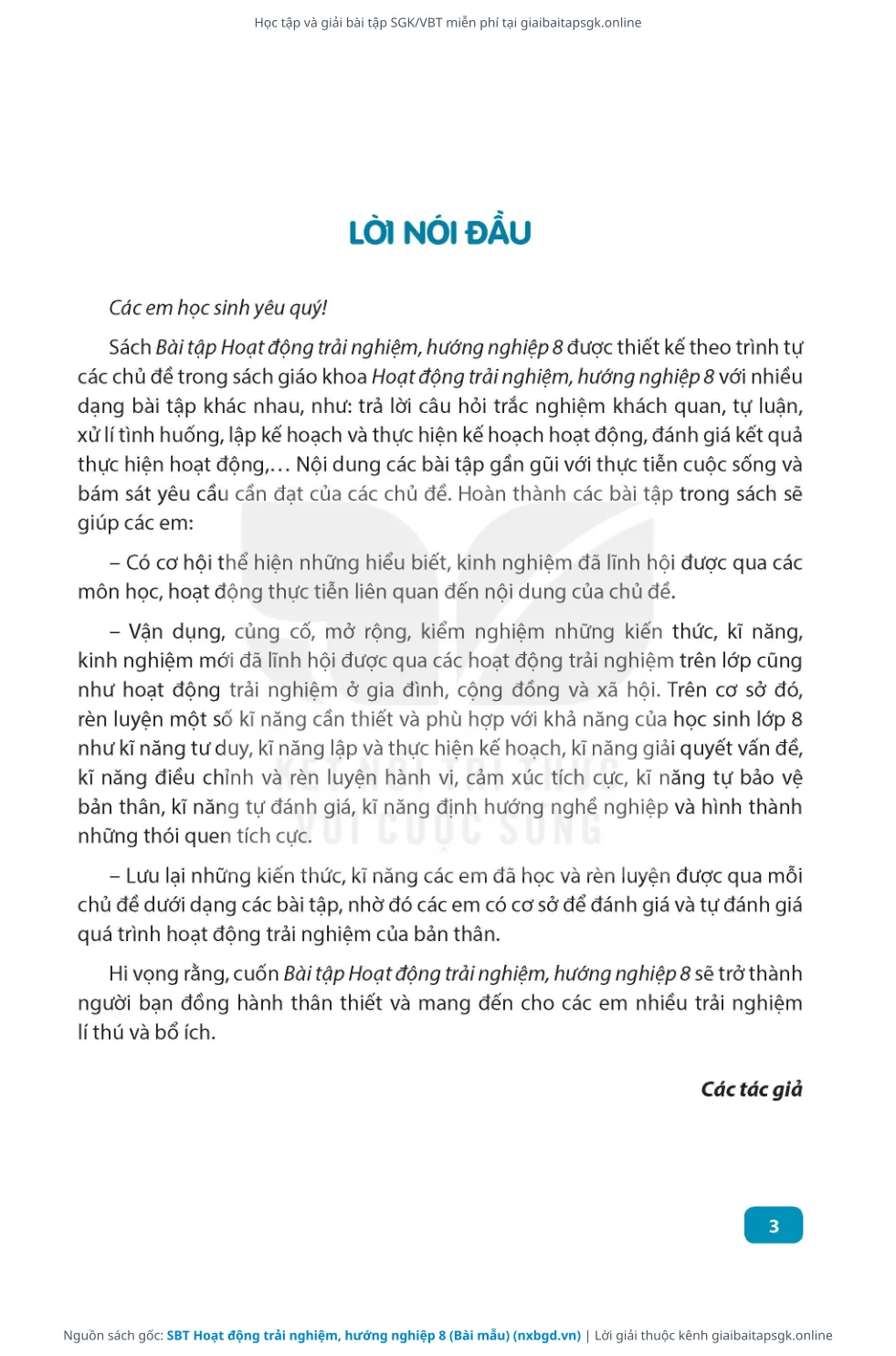 Trang 4 sách giáo khoa SBT Hoạt động trải nghiệm, hướng nghiệp 8 (Bài mẫu) thu nhỏ