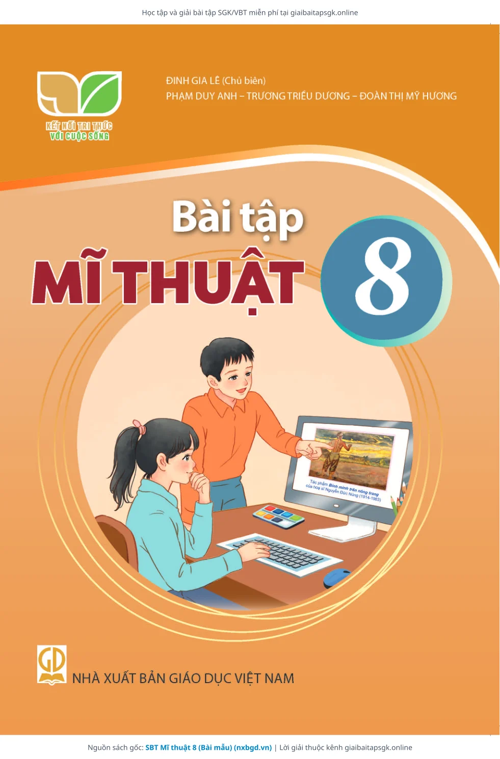 Trang 1 sách giáo khoa SBT Mĩ thuật 8 (Bài mẫu) bản chuẩn