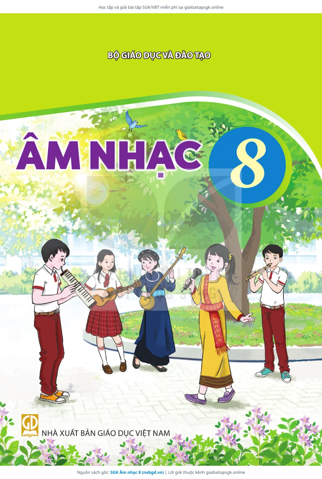 Trang 1 sách giáo khoa SGK Âm nhạc 8 bản chuẩn