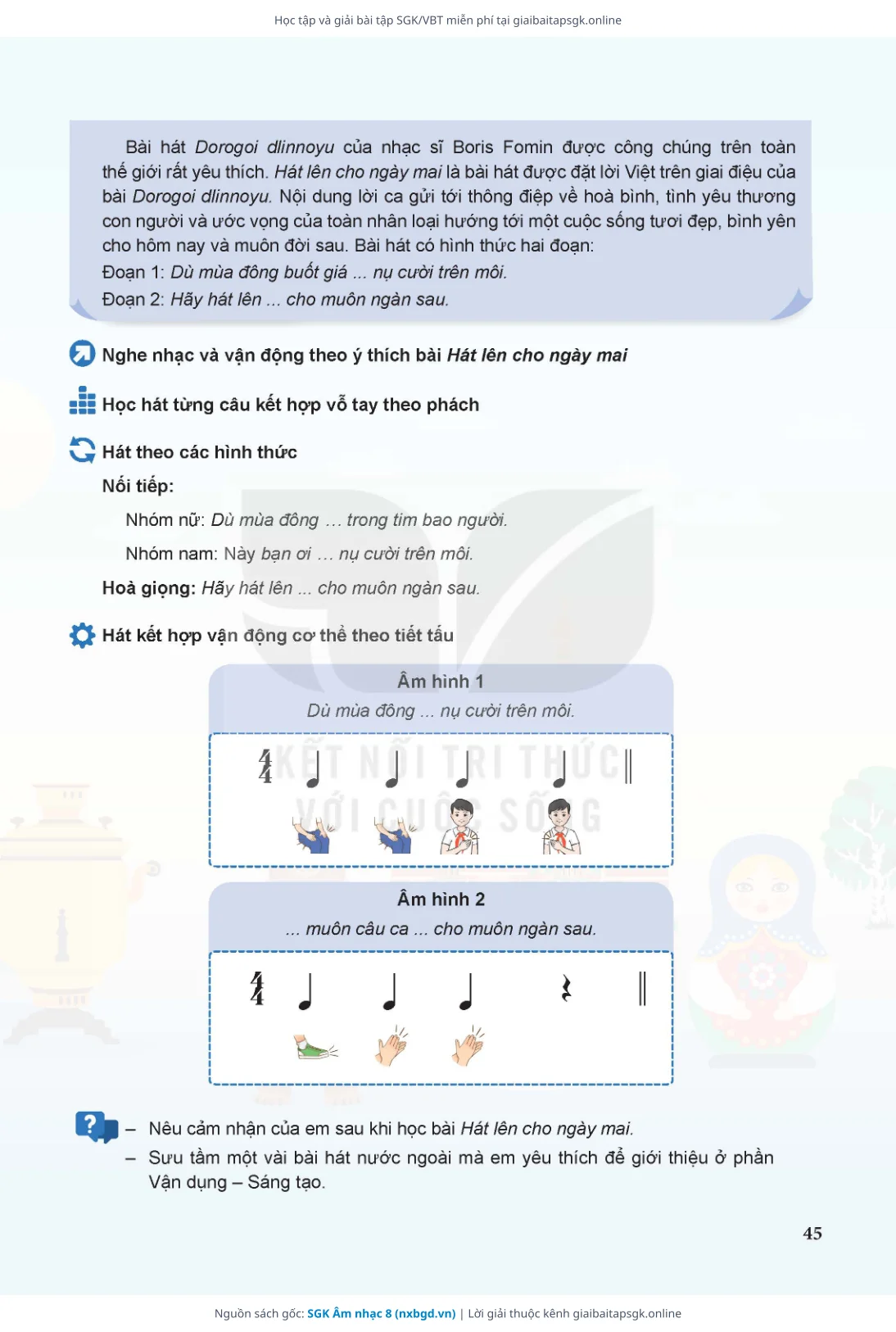 Trang 46 sách giáo khoa SGK Âm nhạc 8 thu nhỏ