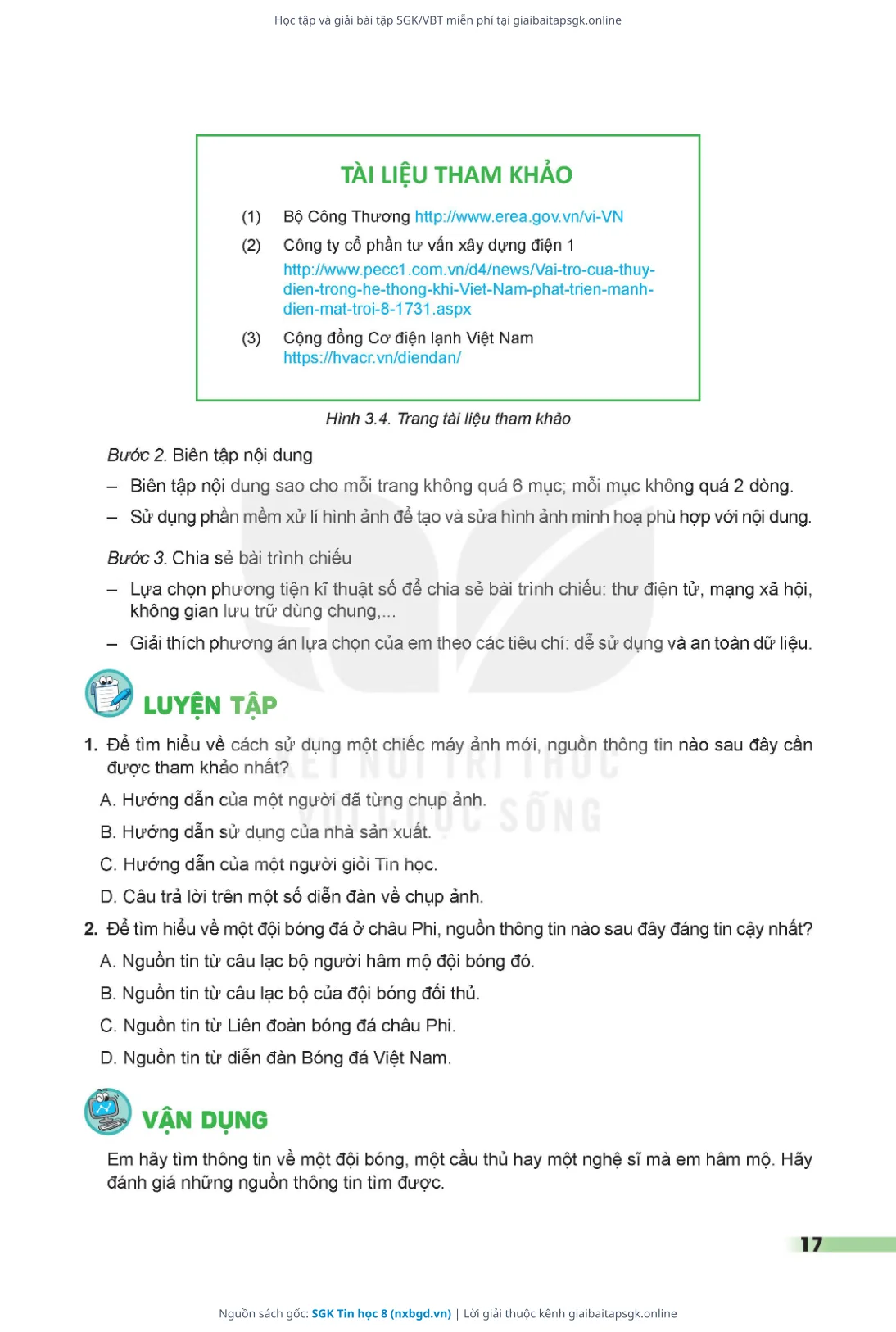 Trang 17 sách giáo khoa SGK Tin học 8 bản chuẩn
