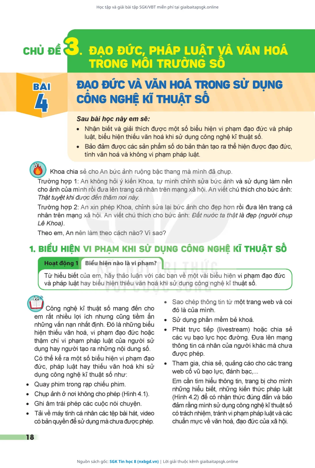 Trang 19 sách giáo khoa SGK Tin học 8 thu nhỏ