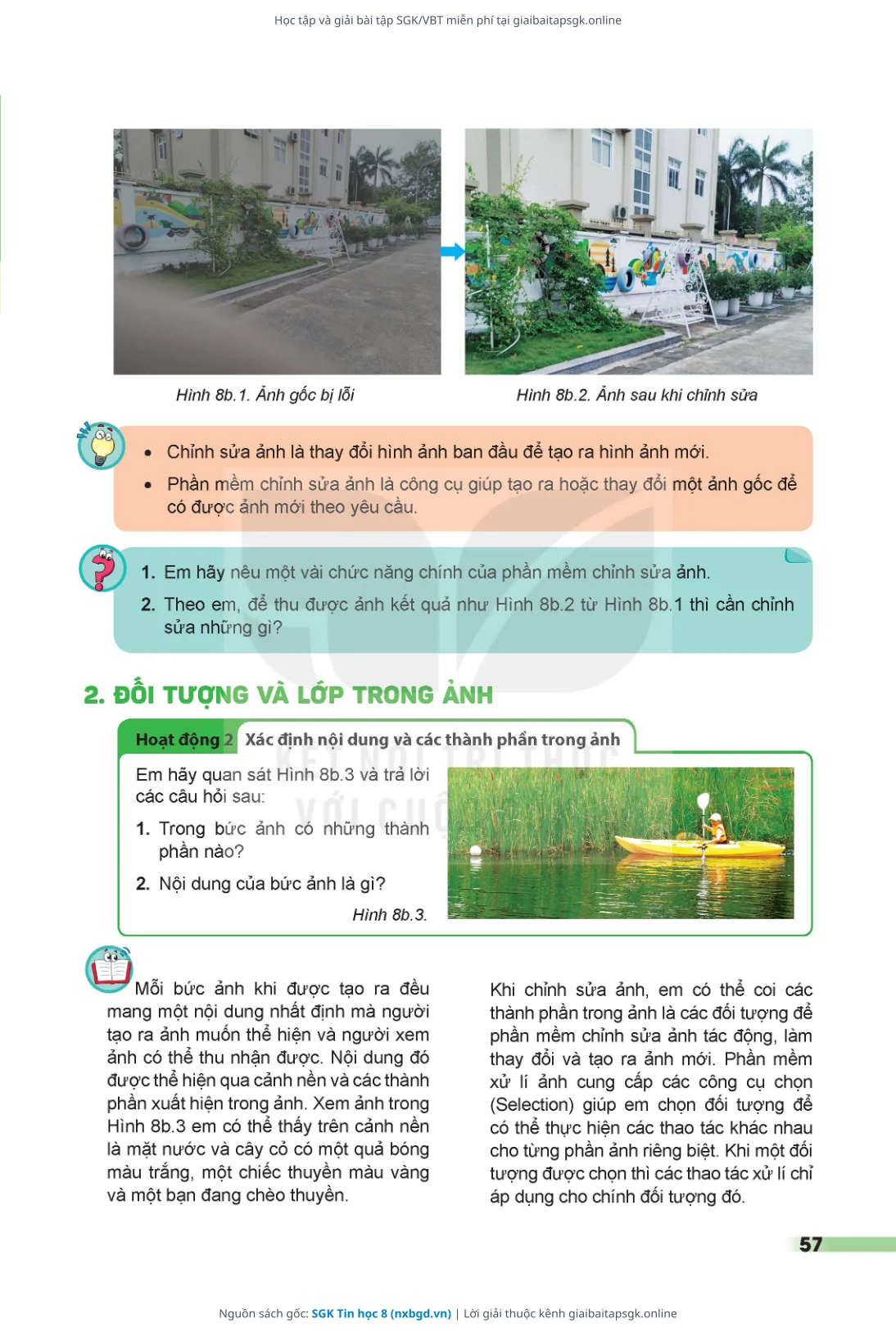 Trang 58 sách giáo khoa SGK Tin học 8 thu nhỏ
