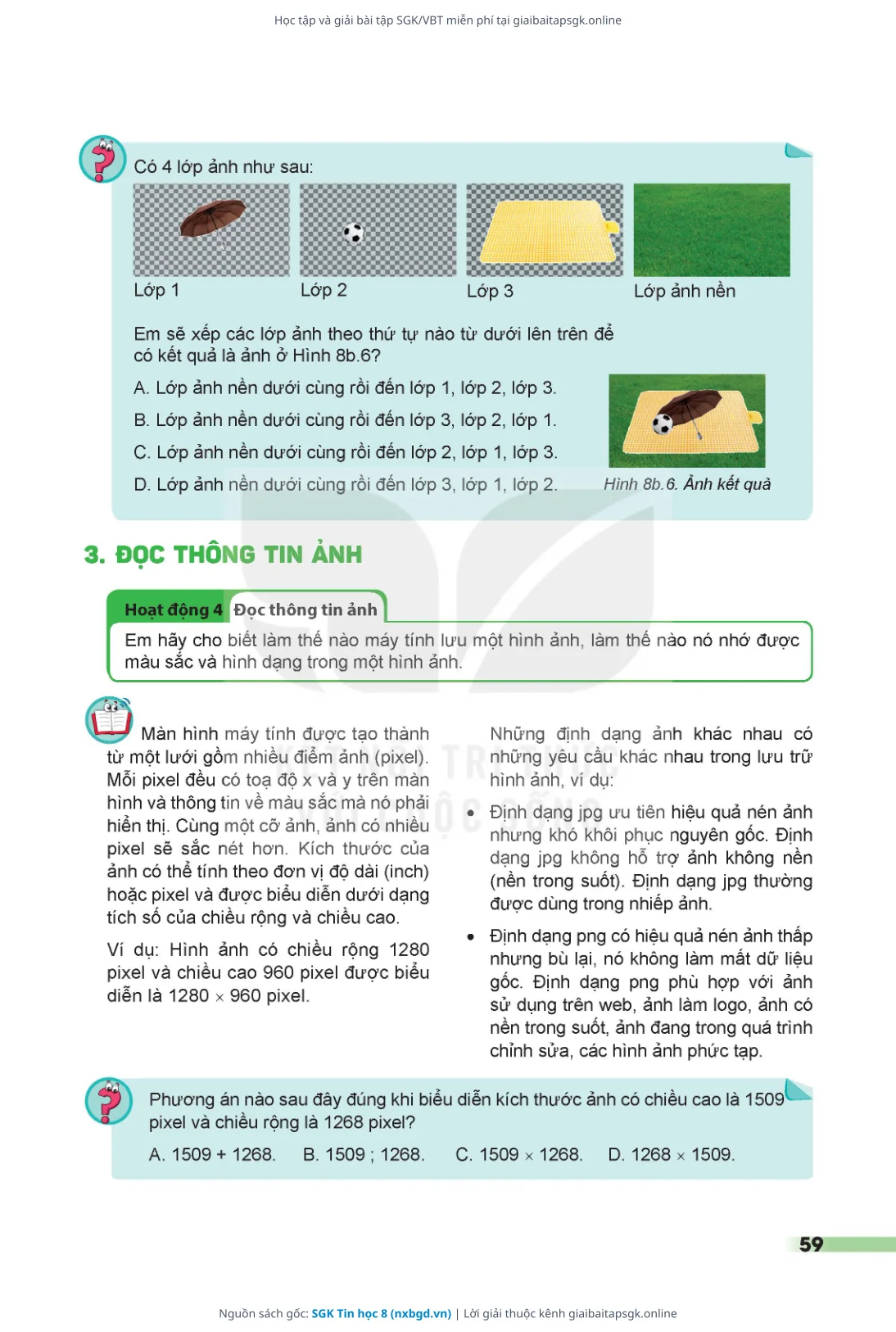 Trang 60 sách giáo khoa SGK Tin học 8 thu nhỏ