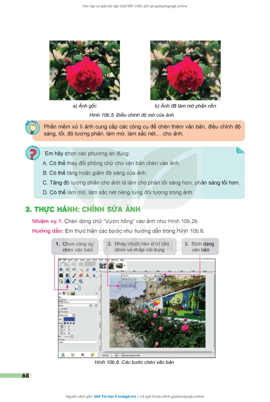 Trang 69 sách giáo khoa SGK Tin học 8 thu nhỏ