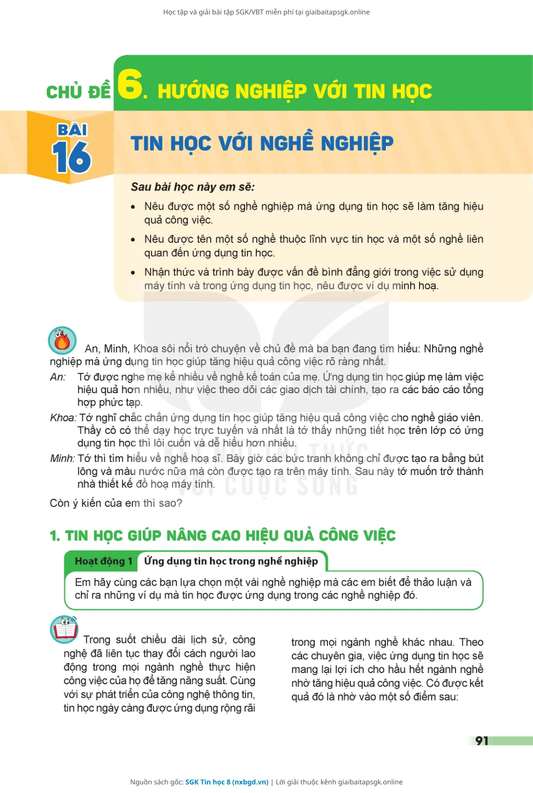 Trang 92 sách giáo khoa SGK Tin học 8 thu nhỏ