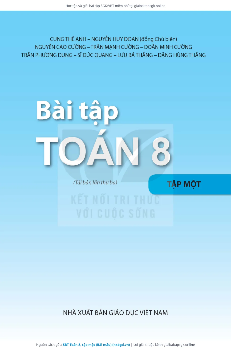 Trang 2 sách giáo khoa SBT Toán 8, tập một (Bài mẫu) thu nhỏ