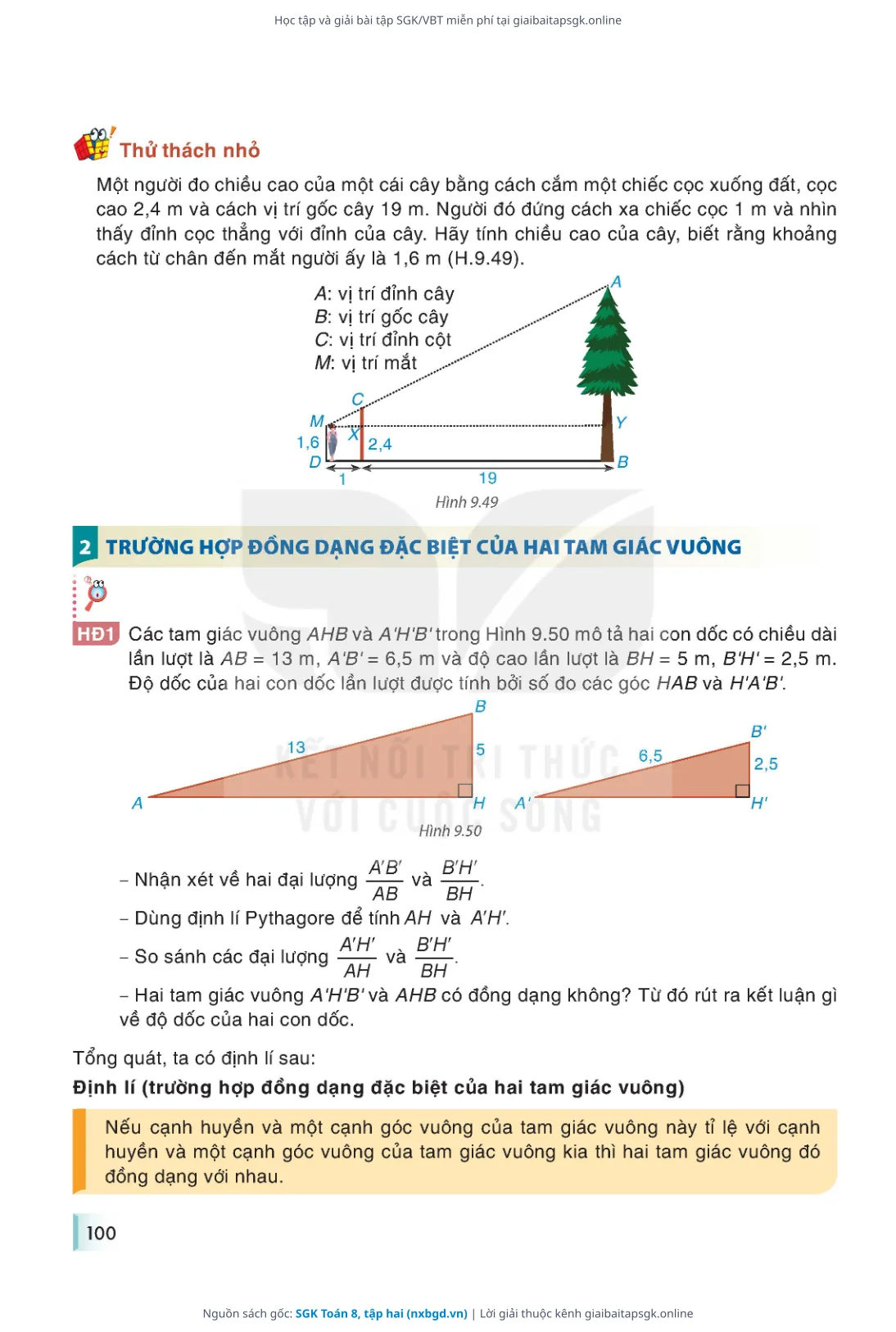 Trang 101 sách giáo khoa SGK Toán 8, tập hai thu nhỏ
