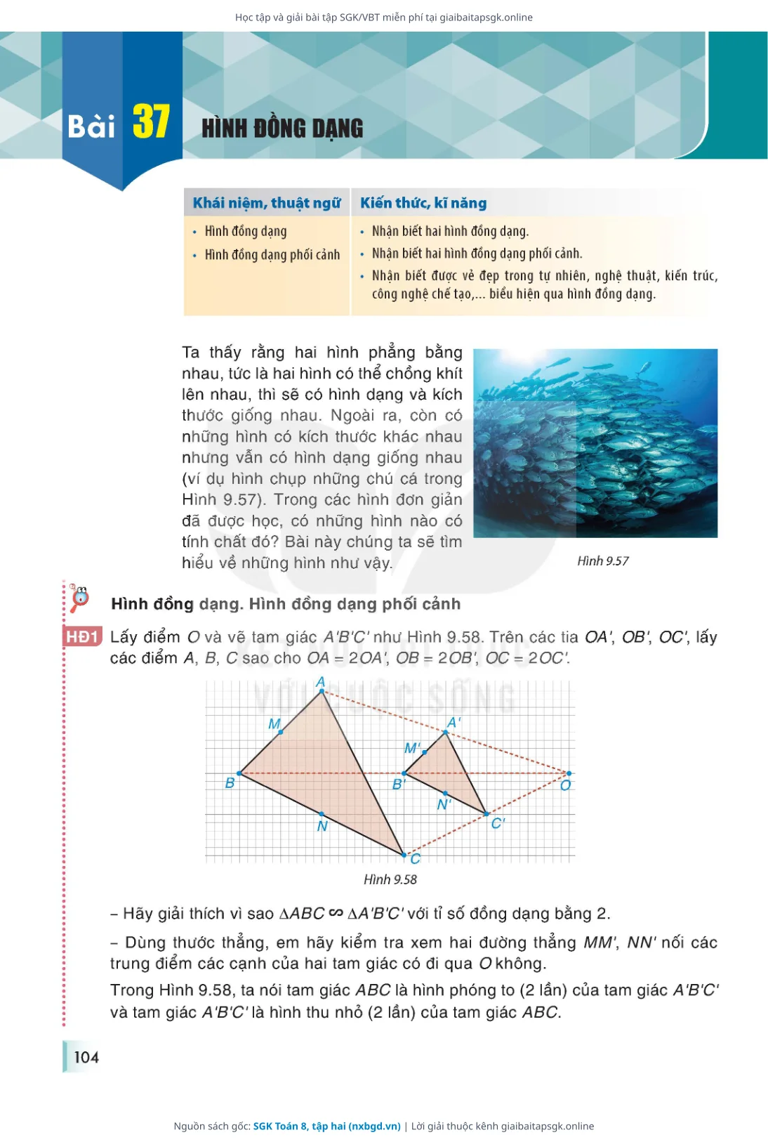 Trang 105 sách giáo khoa SGK Toán 8, tập hai thu nhỏ