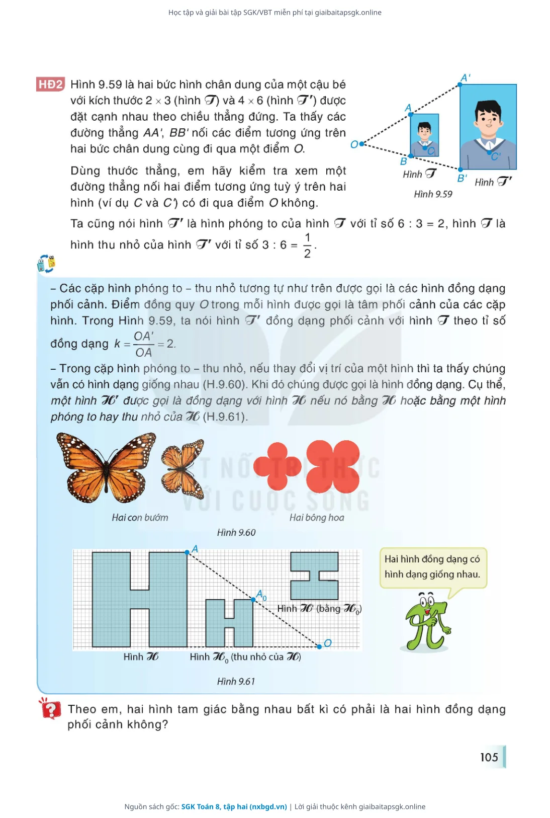 Trang 106 sách giáo khoa SGK Toán 8, tập hai thu nhỏ