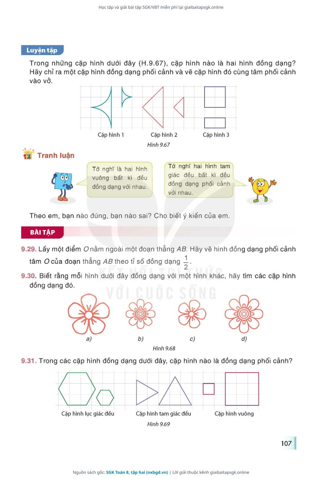 Trang 108 sách giáo khoa SGK Toán 8, tập hai thu nhỏ