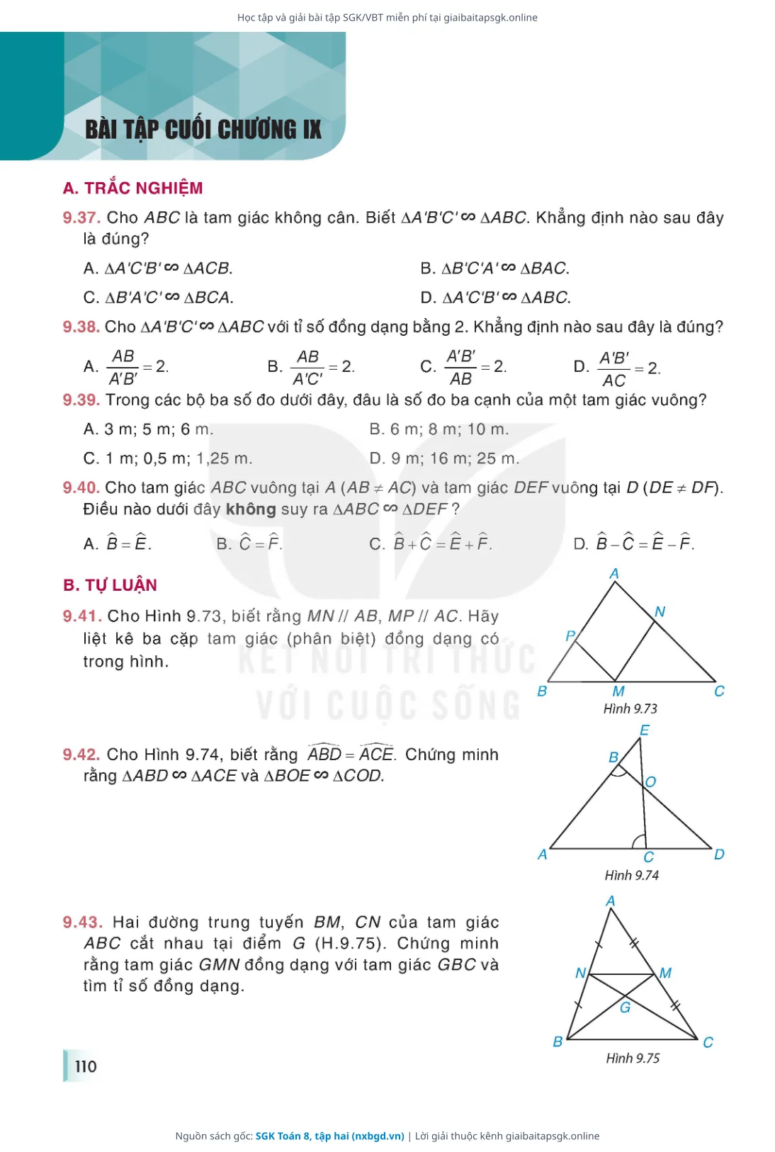 Trang 111 sách giáo khoa SGK Toán 8, tập hai thu nhỏ