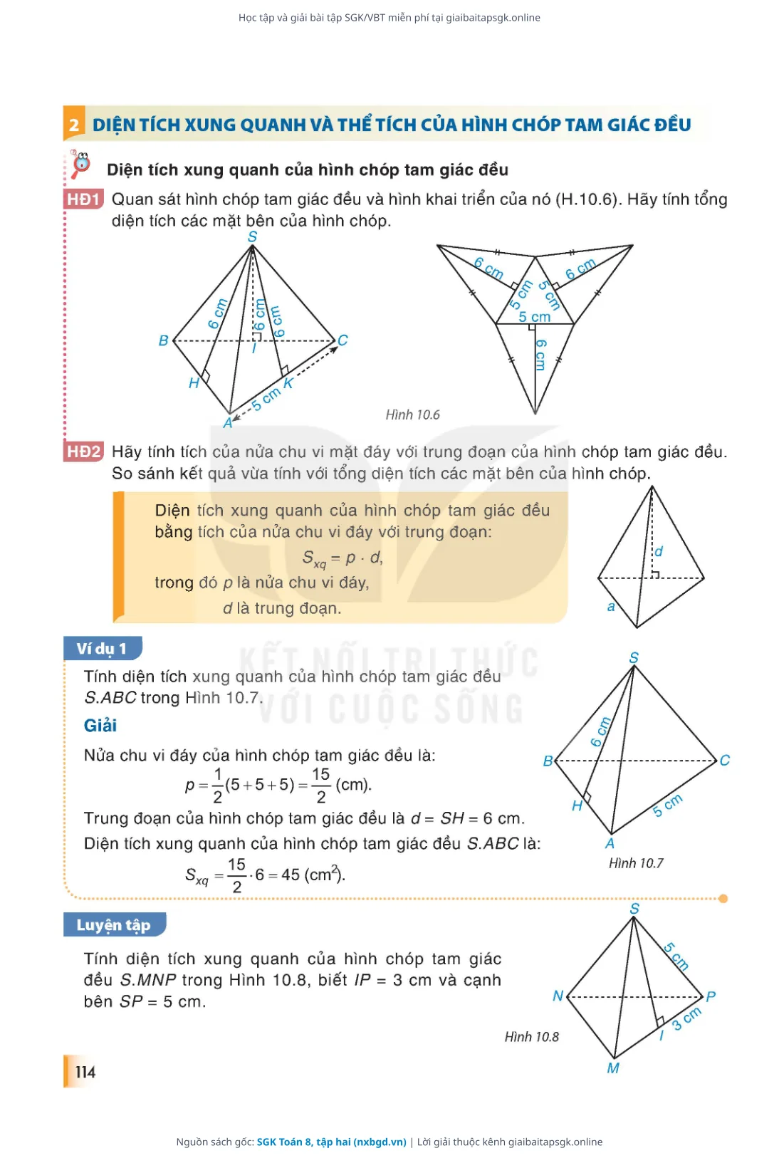 Trang 115 sách giáo khoa SGK Toán 8, tập hai thu nhỏ