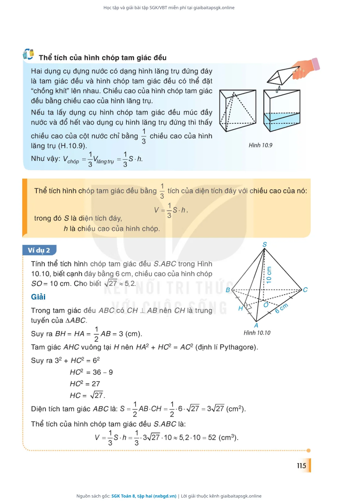 Trang 116 sách giáo khoa SGK Toán 8, tập hai thu nhỏ