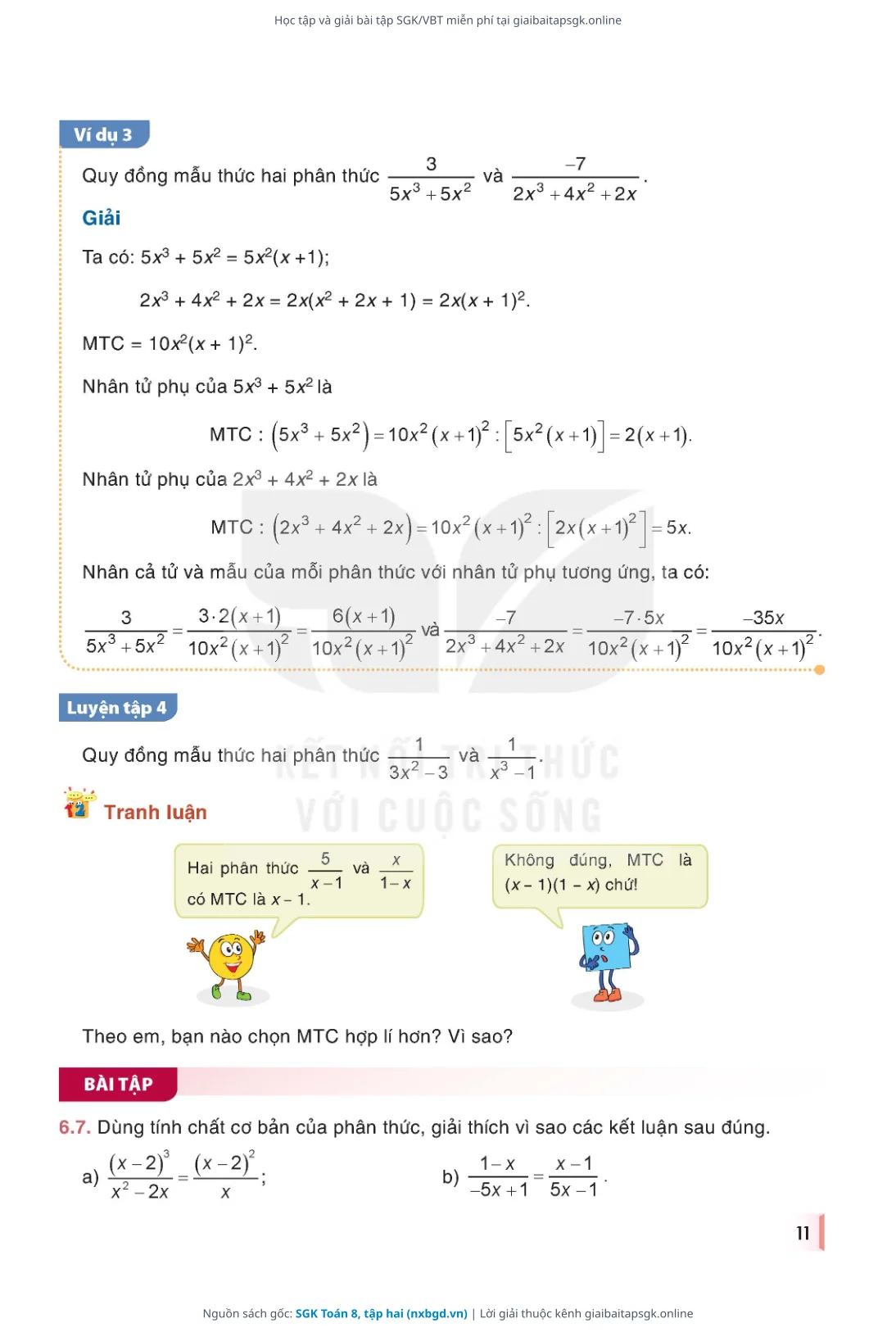 Trang 12 sách giáo khoa SGK Toán 8, tập hai thu nhỏ