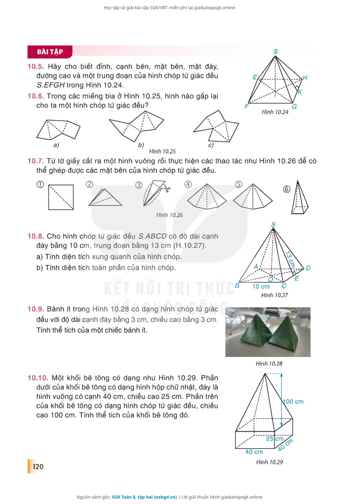 Trang 121 sách giáo khoa SGK Toán 8, tập hai thu nhỏ