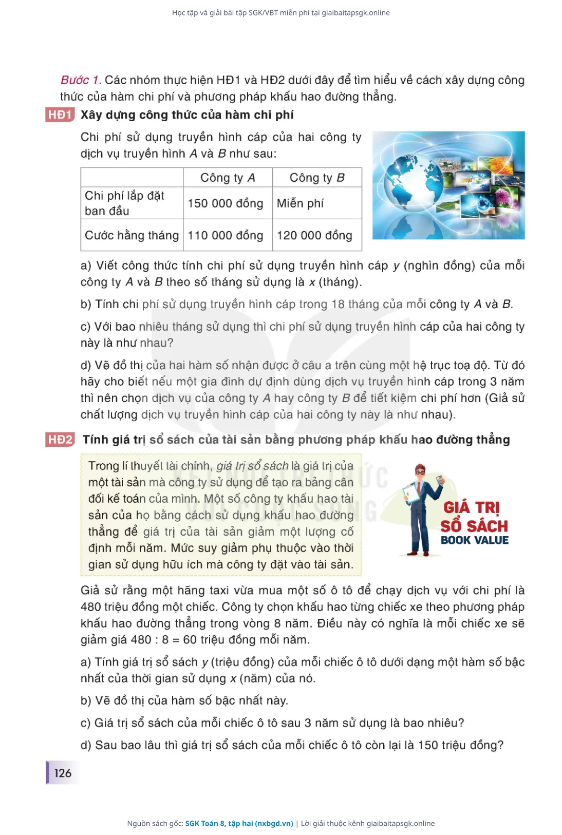 Trang 127 sách giáo khoa SGK Toán 8, tập hai thu nhỏ