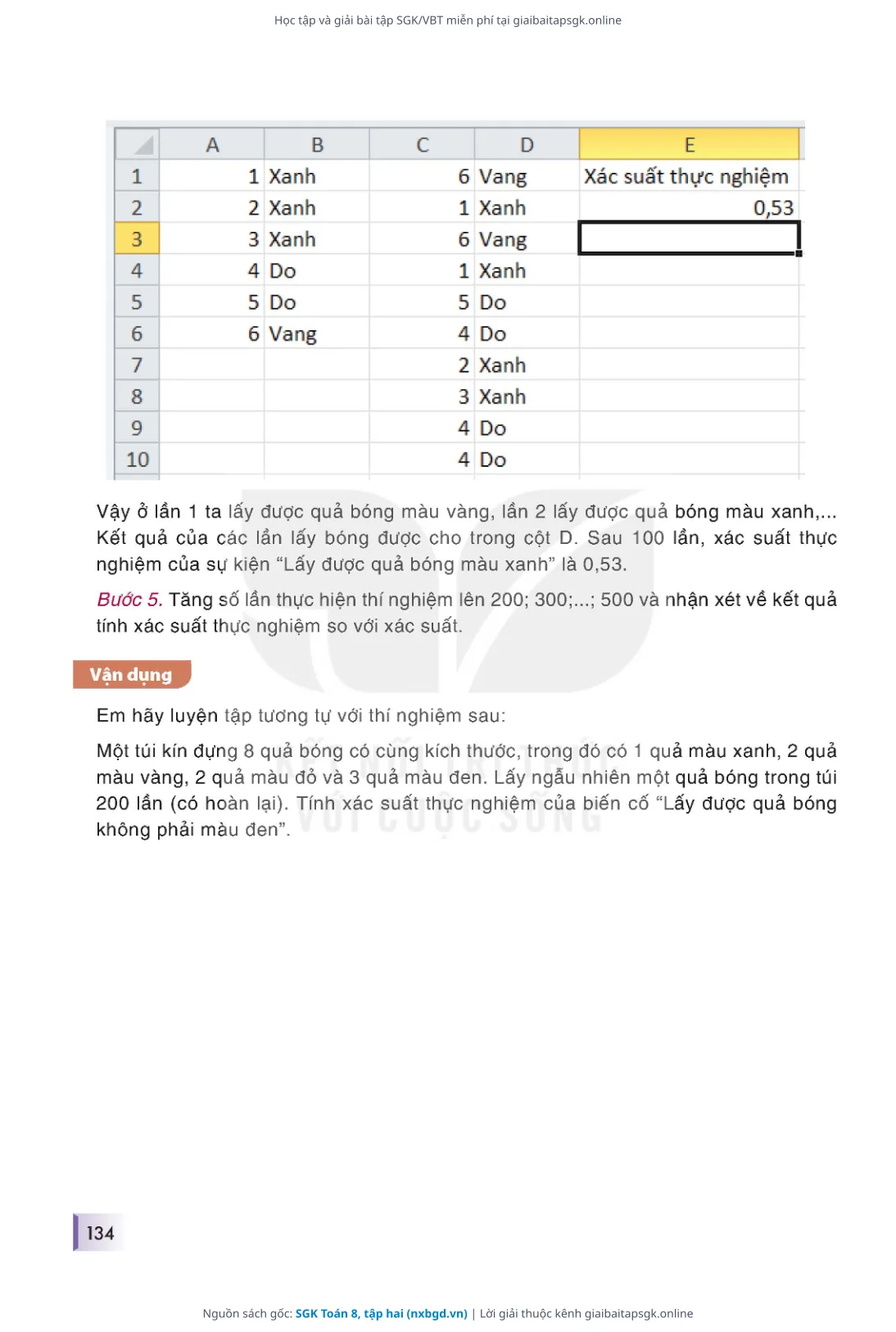 Trang 135 sách giáo khoa SGK Toán 8, tập hai thu nhỏ