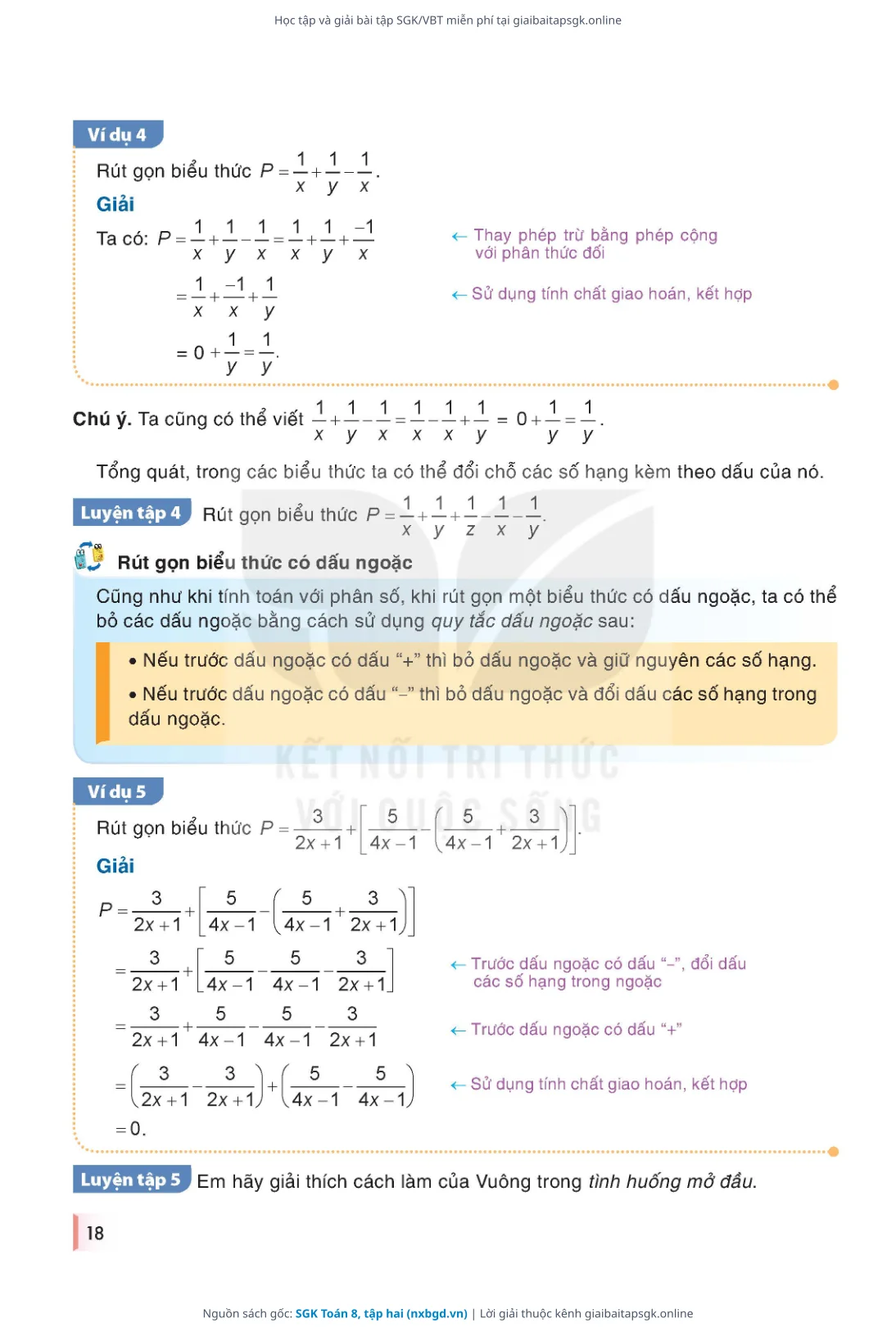 Trang 19 sách giáo khoa SGK Toán 8, tập hai thu nhỏ