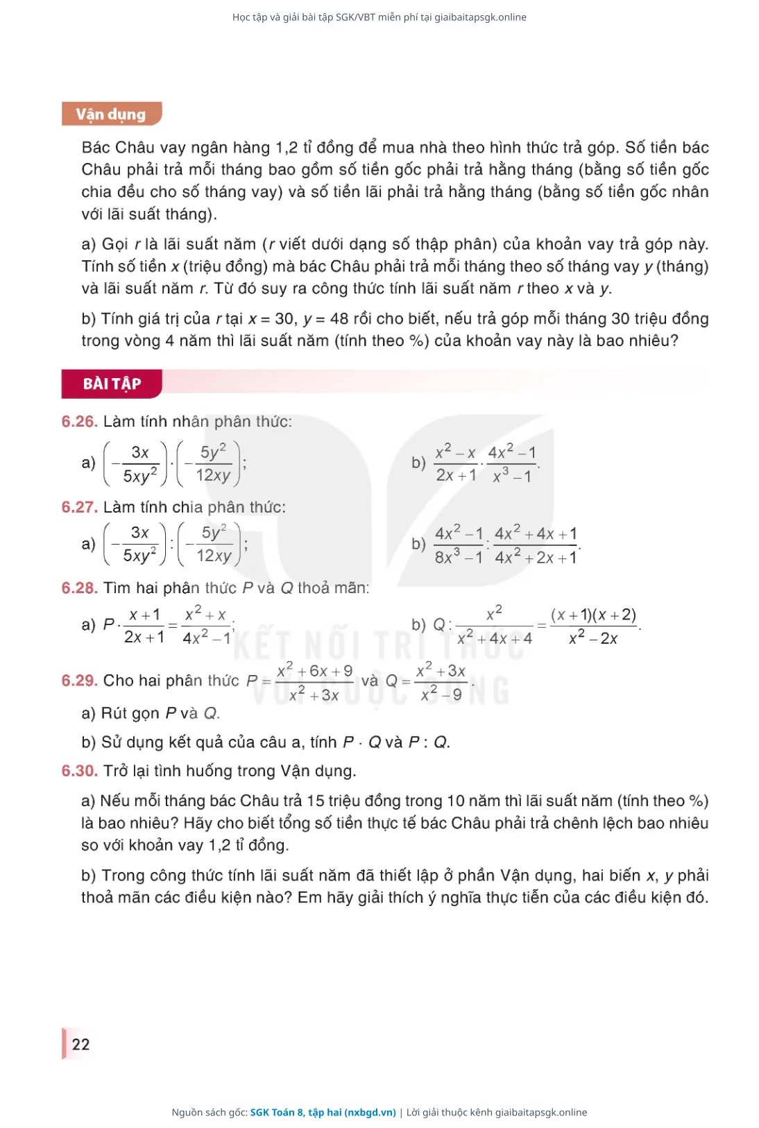 Trang 23 sách giáo khoa SGK Toán 8, tập hai thu nhỏ