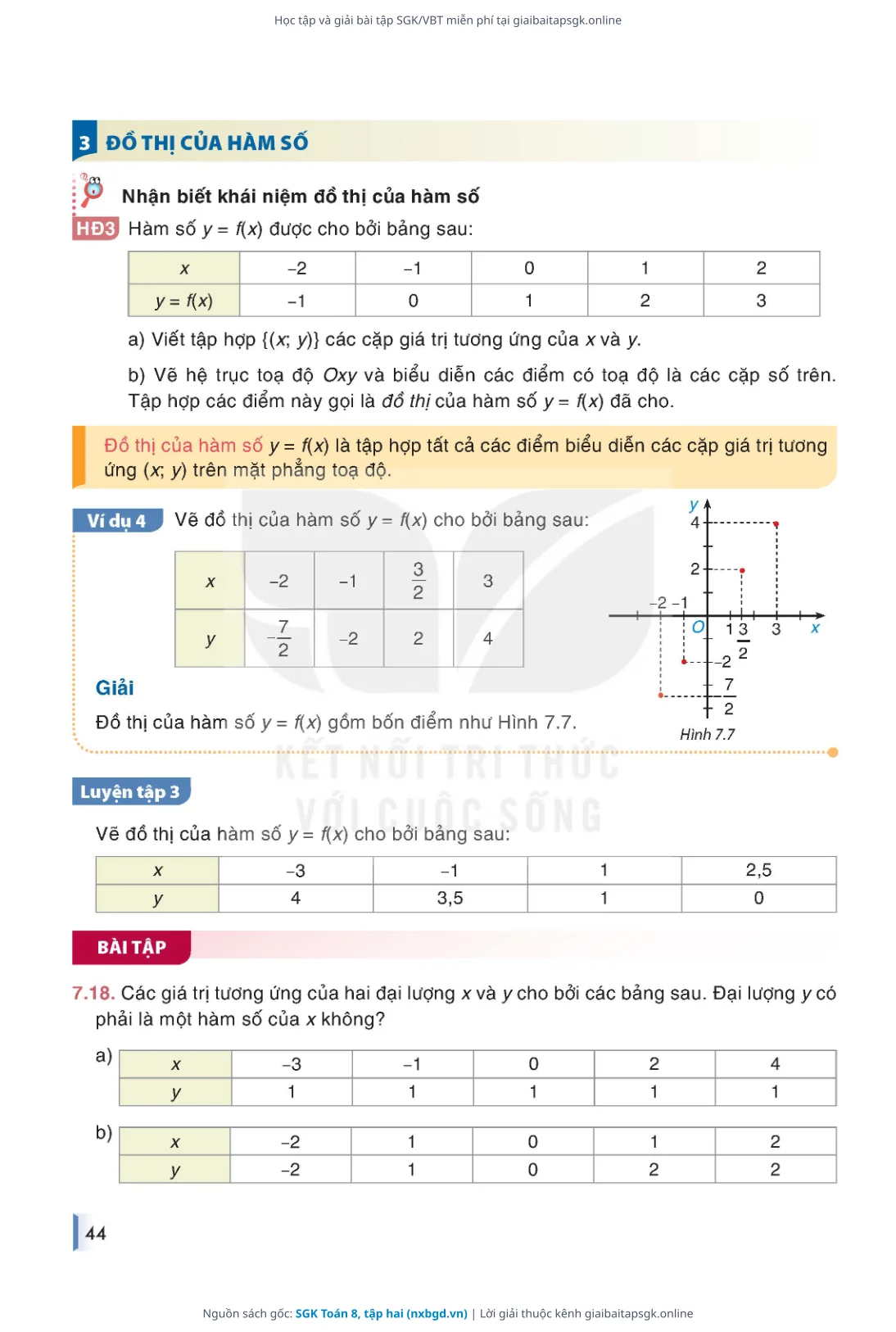 Trang 45 sách giáo khoa SGK Toán 8, tập hai thu nhỏ
