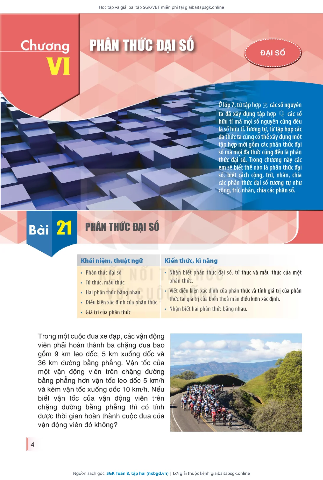 Trang 5 sách giáo khoa SGK Toán 8, tập hai thu nhỏ
