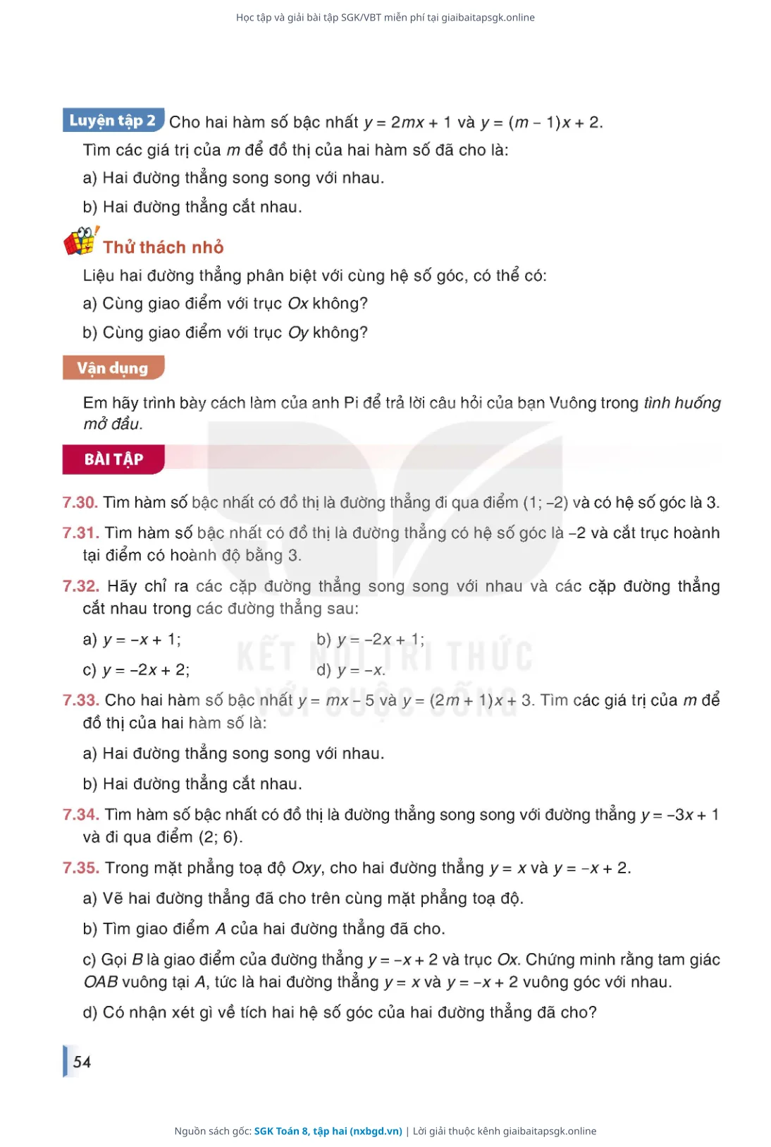 Trang 55 sách giáo khoa SGK Toán 8, tập hai thu nhỏ
