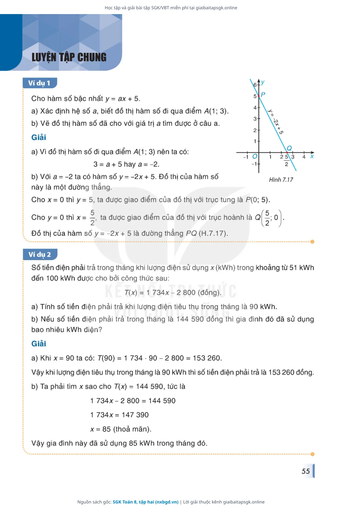 Trang 56 sách giáo khoa SGK Toán 8, tập hai thu nhỏ