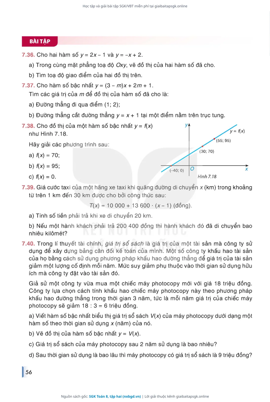Trang 57 sách giáo khoa SGK Toán 8, tập hai thu nhỏ