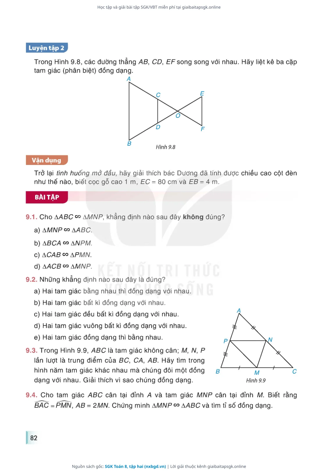 Trang 83 sách giáo khoa SGK Toán 8, tập hai thu nhỏ