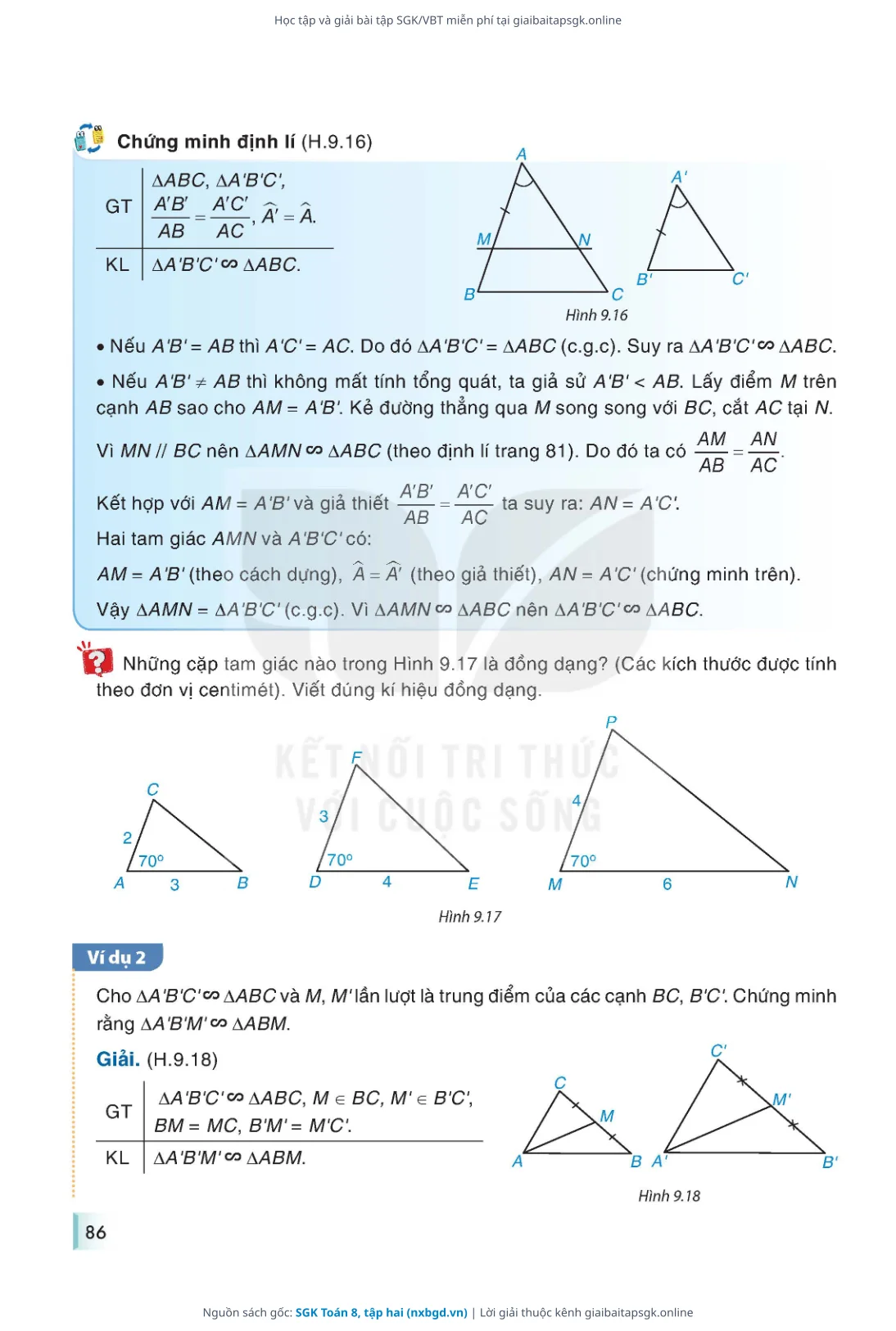 Trang 87 sách giáo khoa SGK Toán 8, tập hai thu nhỏ