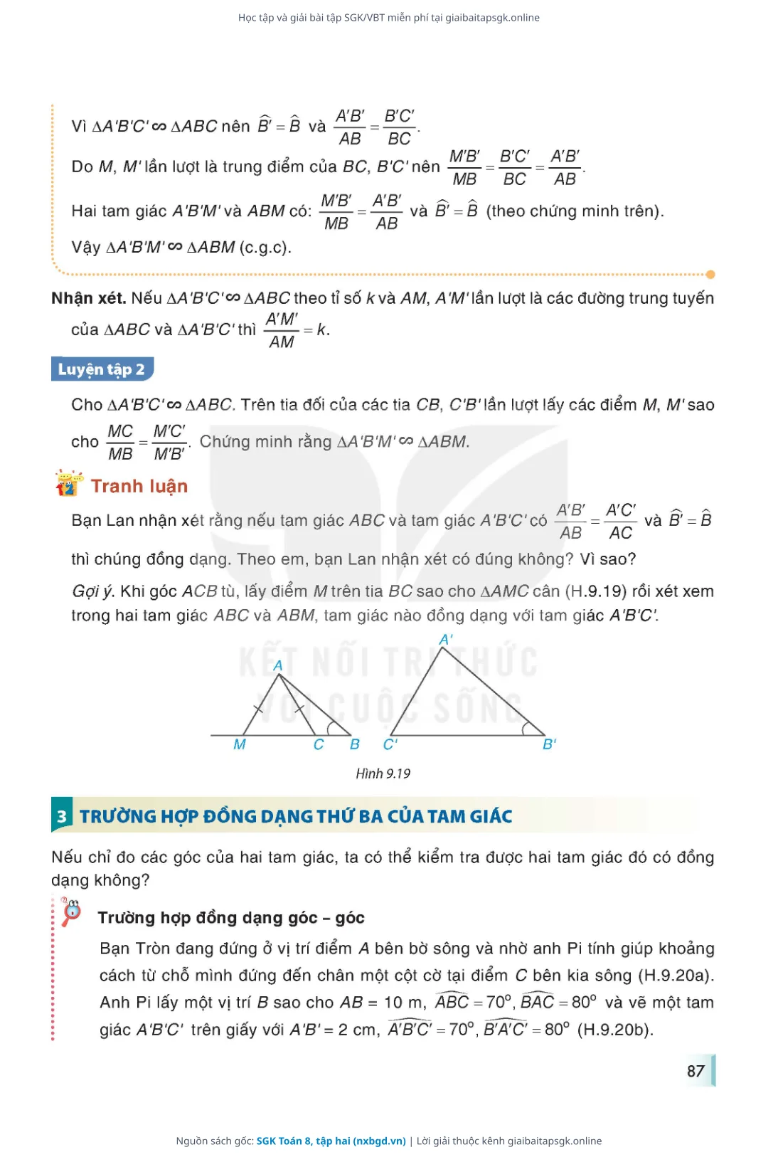 Trang 88 sách giáo khoa SGK Toán 8, tập hai thu nhỏ