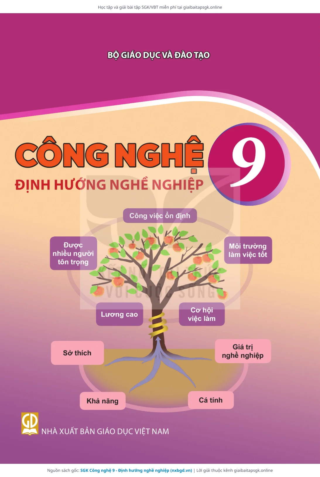Trang 1 sách giáo khoa SGK Công nghệ 9 - Định hướng nghề nghiệp bản chuẩn