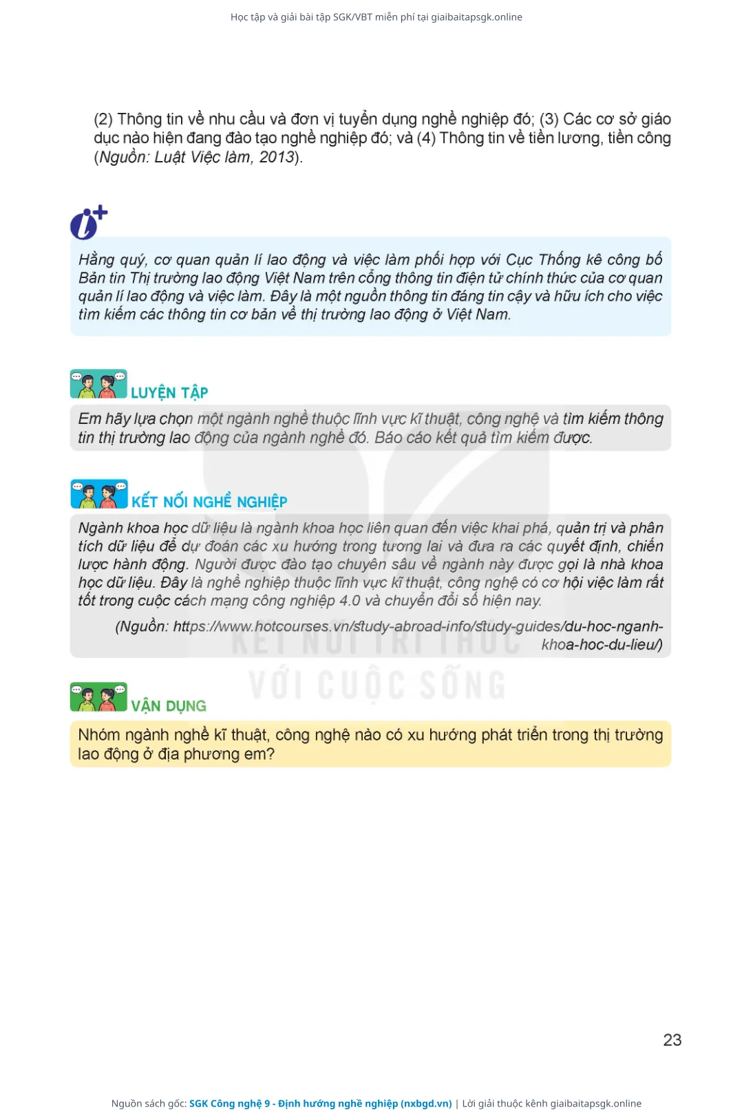 Trang 24 sách giáo khoa SGK Công nghệ 9 - Định hướng nghề nghiệp thu nhỏ