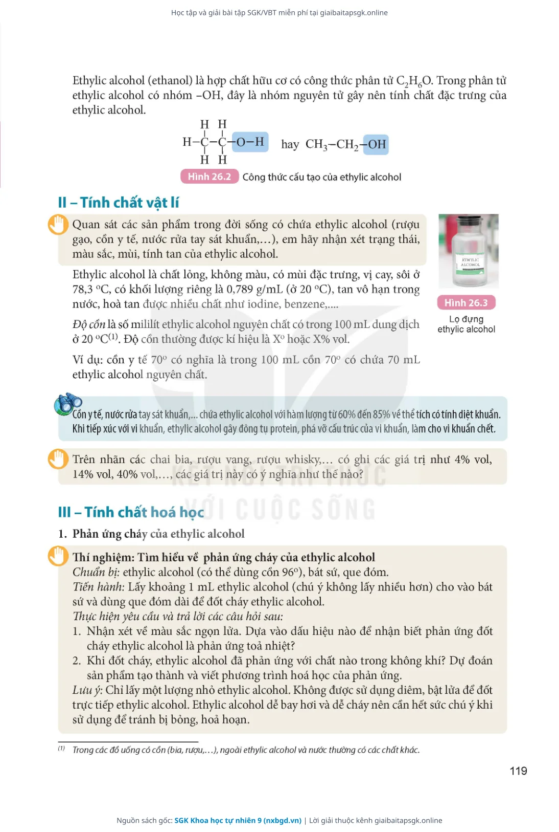 Trang 120 sách giáo khoa SGK Khoa học tự nhiên 9 thu nhỏ