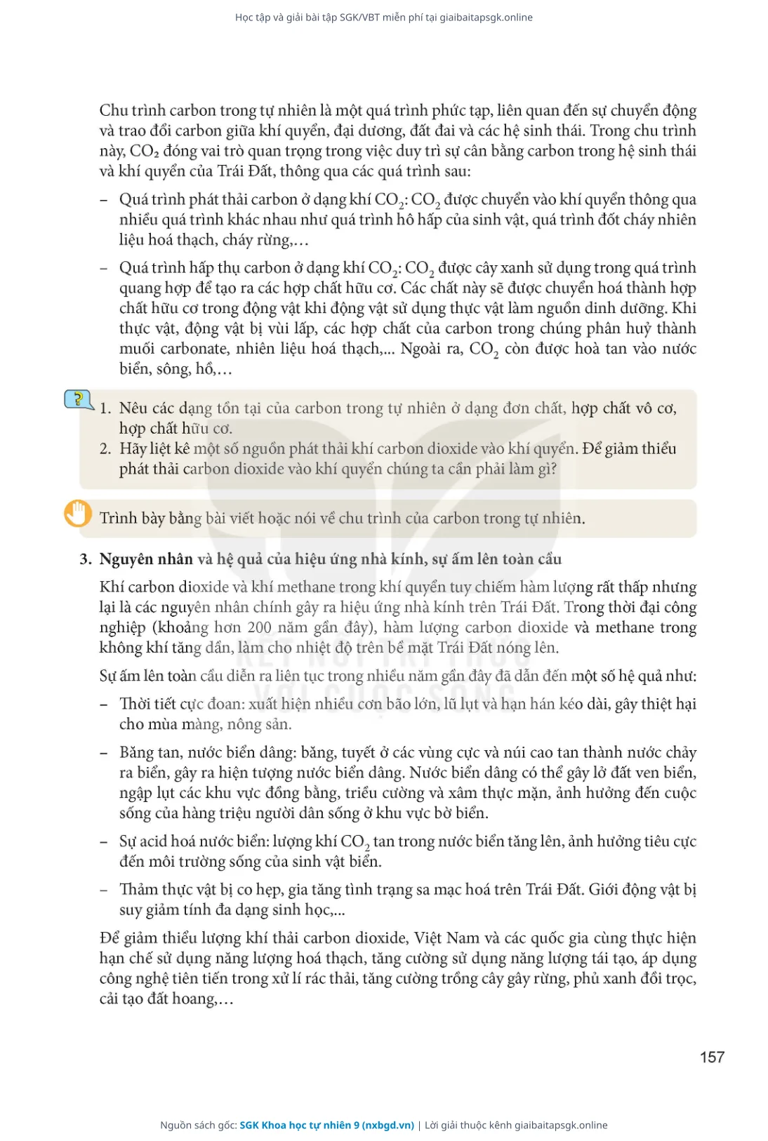 Trang 158 sách giáo khoa SGK Khoa học tự nhiên 9 thu nhỏ