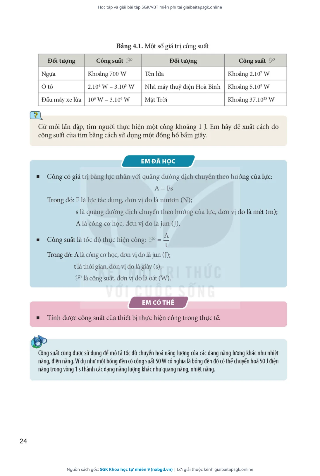 Trang 25 sách giáo khoa SGK Khoa học tự nhiên 9 thu nhỏ