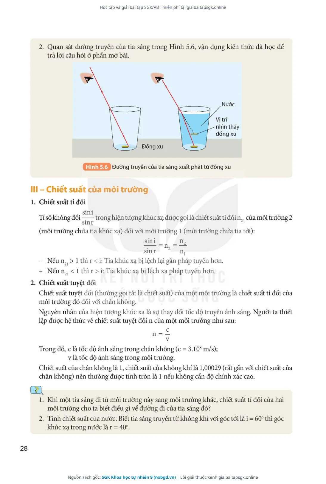 Trang 29 sách giáo khoa SGK Khoa học tự nhiên 9 thu nhỏ