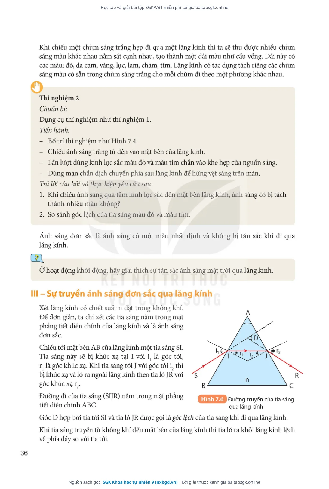 Trang 37 sách giáo khoa SGK Khoa học tự nhiên 9 thu nhỏ